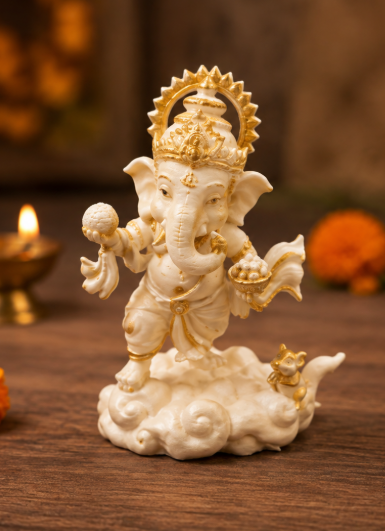 Lord Ganesha With Ladoo