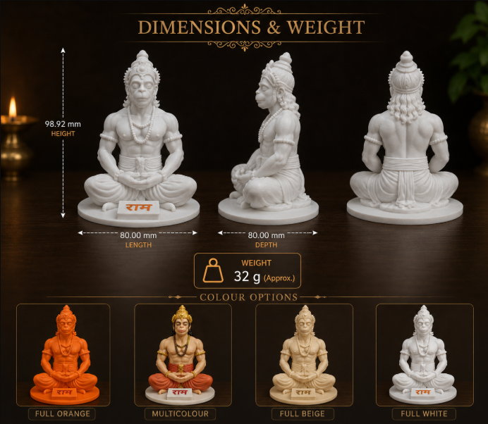 Lord Hanuman - Sitting Statue